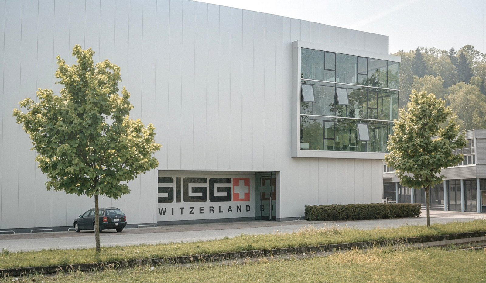 Eingangsbereich des SIGG-Firmengebäudes in Frauenfeld