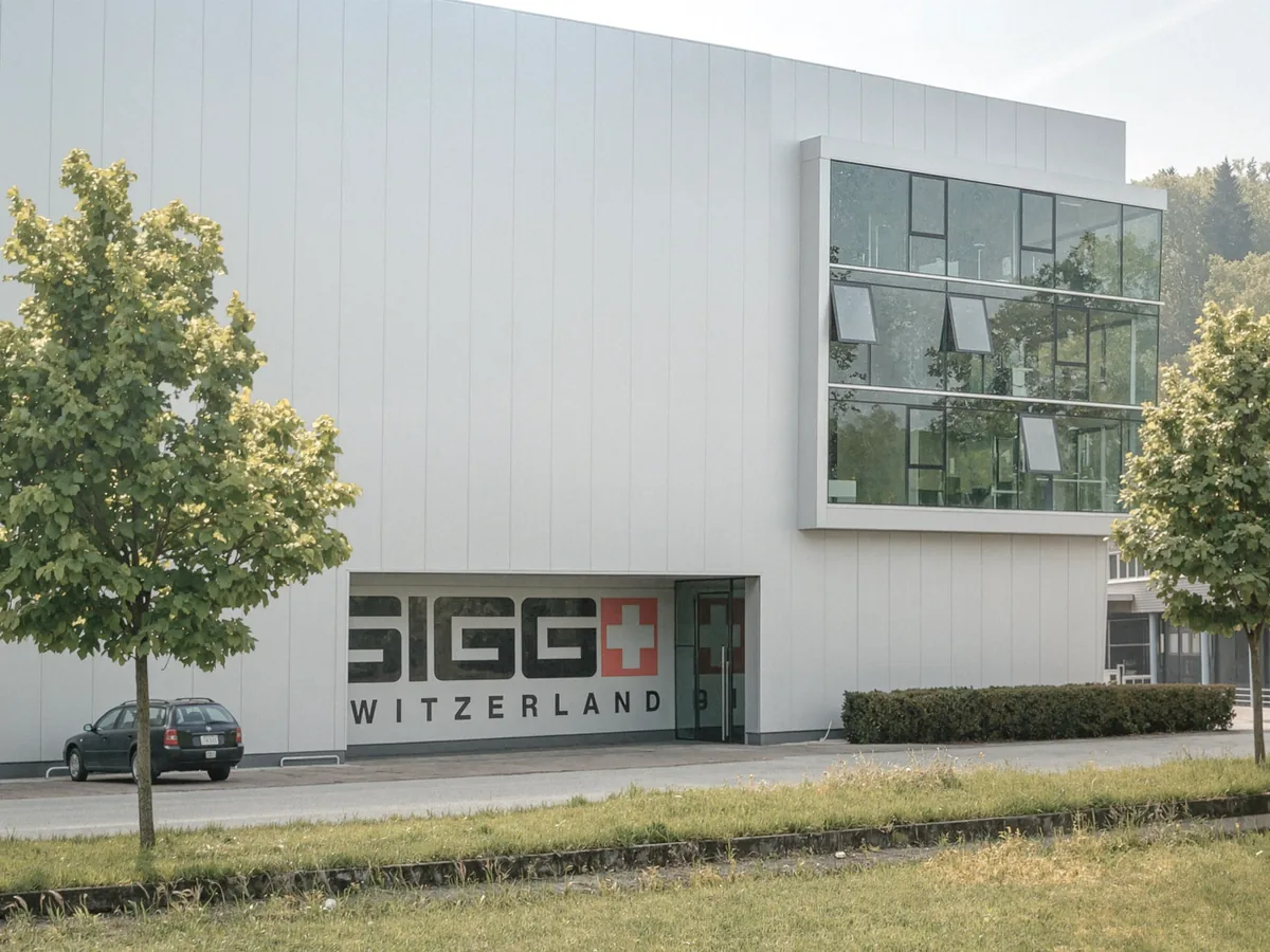 Eingangsbereich des SIGG-Firmengebäudes in Frauenfeld